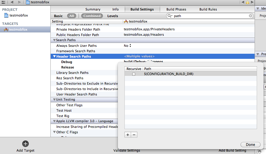 Helping Xcode Find Library Headers
