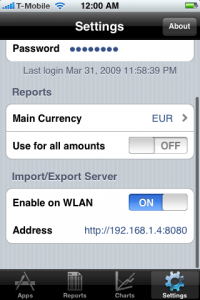 MyAppSales Settings