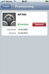 Profiles on iPhone