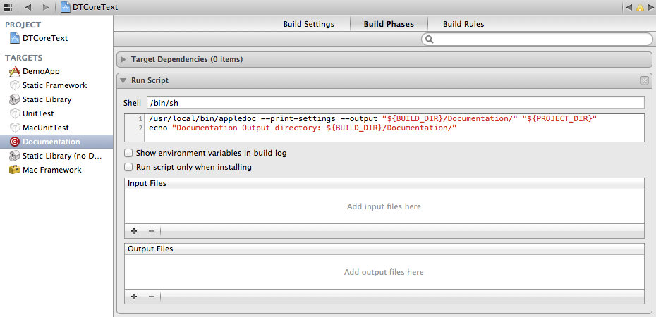 Build Settings