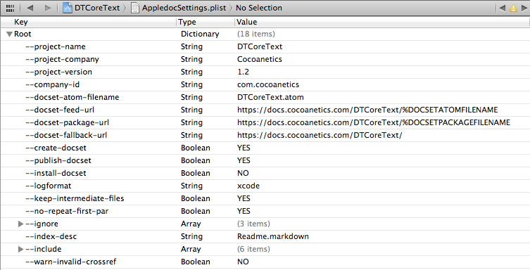 Settings Plist