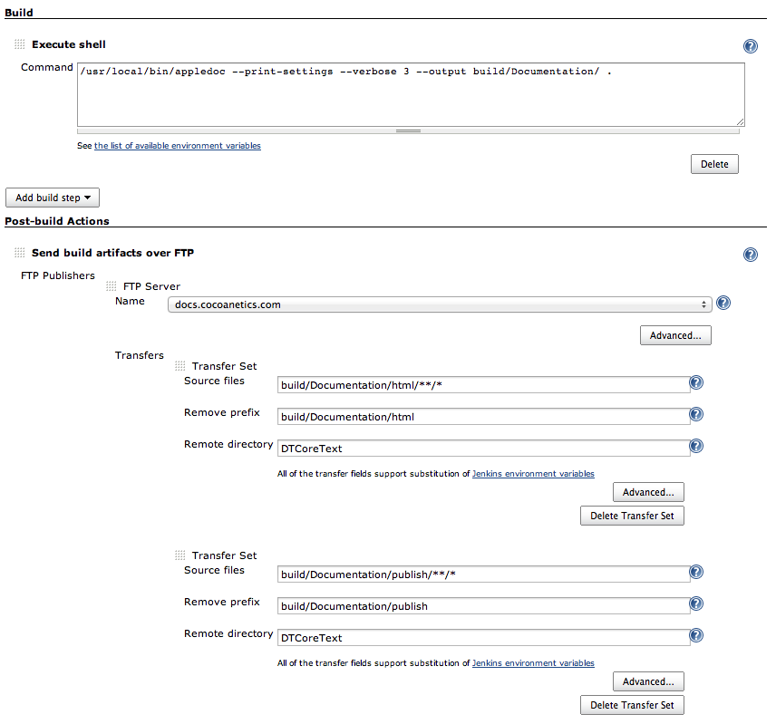 Second part of settings